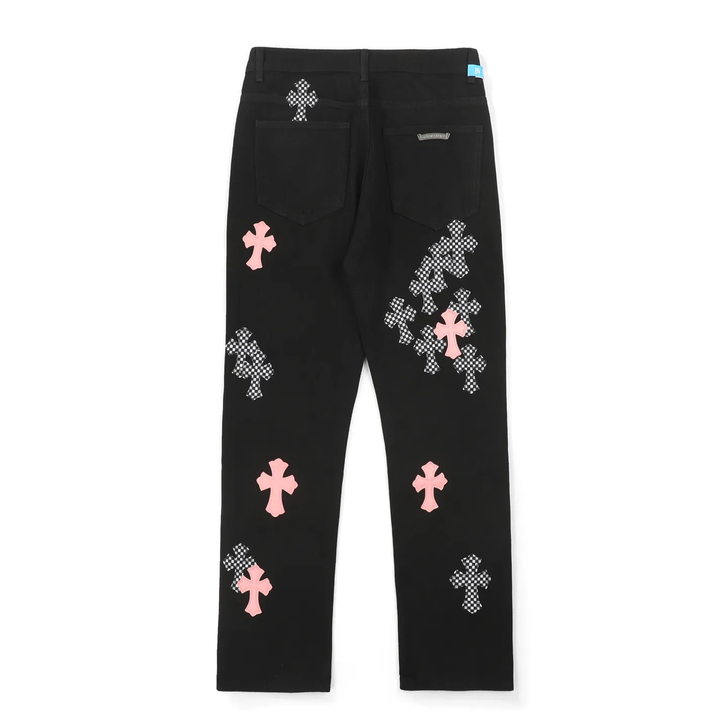 P280 Chrome Hearts ch Chrome Hearts Cherry Blossom Pink Checkerboard Cross Patch Leather Jeans, Original 5W+ It is well known that chromehearts jeans use vintage Levis jeans as the base for creation. They usually add their own unique silver buckles and silver ornaments, plus leather embellishments. This is the reason why the value of these vintage jeans doubles. Because the base is vintage jeans, the jeans themselves have been very soft and comfortable after years of baptism. This can be distinguished from ordinary jeans. Regarding the size, you should also refer to the pants data. Size: 28 30 32 34 (corresponds to S-XL) Size chart: 28 Waist 76 Pants length 104 Hips 102 30 Waist 80 Pants length 105 Hips 106 32 Waist 84 Pants length 106 Hips 110 34 Waist 88 Pants length 107 Hips 114